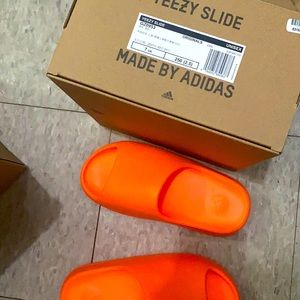 Orange Yeezy Slides